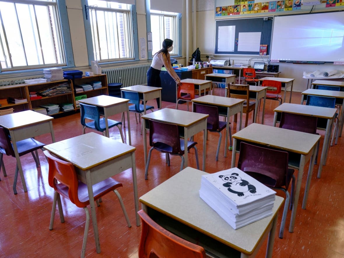 A shortage of teachers has been a perennial issue in some Canadian schools, but COVID-19 has made it worse, spreading the problem to more classrooms. (Paul Chiasson/The Canadian Press - image credit)