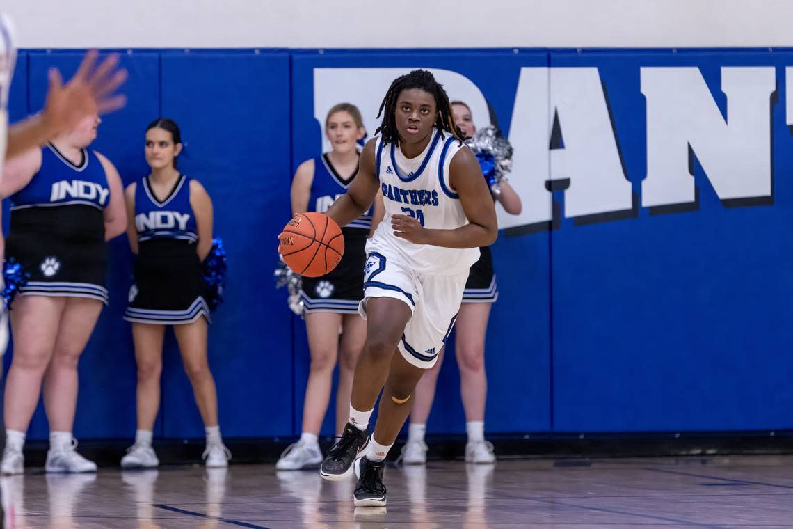 Junior Stephie-Safi Salumu has been an immediate contributor in her first season with the Independent girls basketball team.