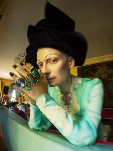 Tilda Swinton at Renishaw Hall, Derbyshire - Credit: Tim Walker