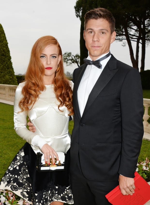 Riley Keough and Ben Smith-Petersen attend amfAR's 21st Cinema Against AIDS Gala on May 22, 2014, in Cap d'Antibes, France.<p><a href="https://www.gettyimages.com/detail/493193889" rel="nofollow noopener" target="_blank" data-ylk="slk:Dave M. Benett/amfAR14/Getty Images;elm:context_link;itc:0;sec:content-canvas" class="link ">Dave M. Benett/amfAR14/Getty Images</a></p>