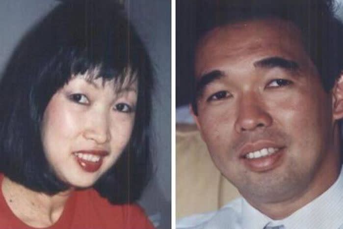 A man has been extradited over the 1990 murder of Rita Caleo (left), who was stabbed to death less than a year after her brother (right) was shot and killed in his Sydney garage.