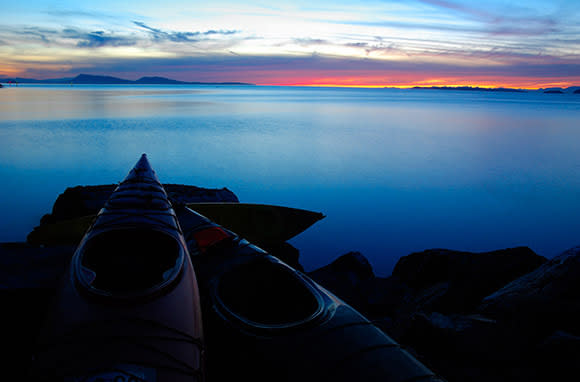 <b>Orcas Island, Washington</b> Photo by: Smarter Travel<br><br> Hop on a kayak just in time to take in this magical view. <br>