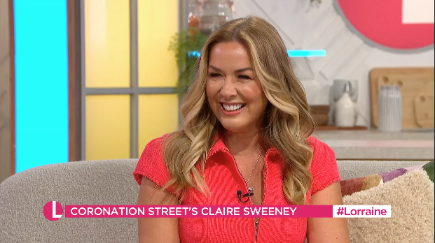 Claire Sweeney opened up on ITV's Lorraine. (ITV screengrab)