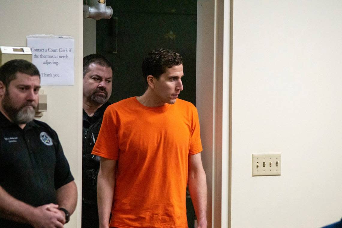 Bryan Kohberger enters an Idaho courtroom in Moscow for a status hearing, on Jan. 12, 2023. The accused killer waived his right to a quick preliminary hearing and is scheduled to appear again in court on June 26.