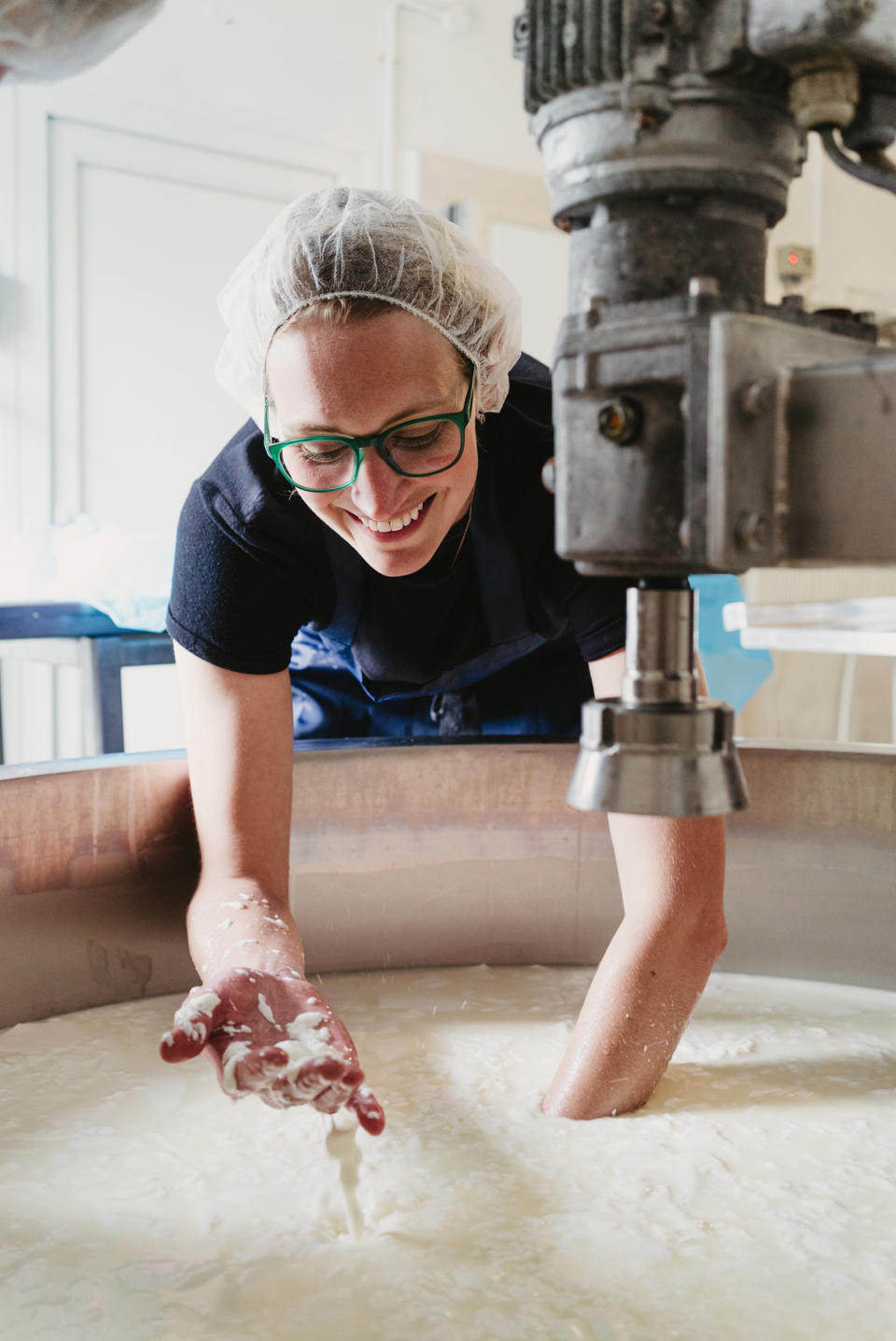 The making of a hard goat's milk cheese called Old Ford. (Connor Boals)