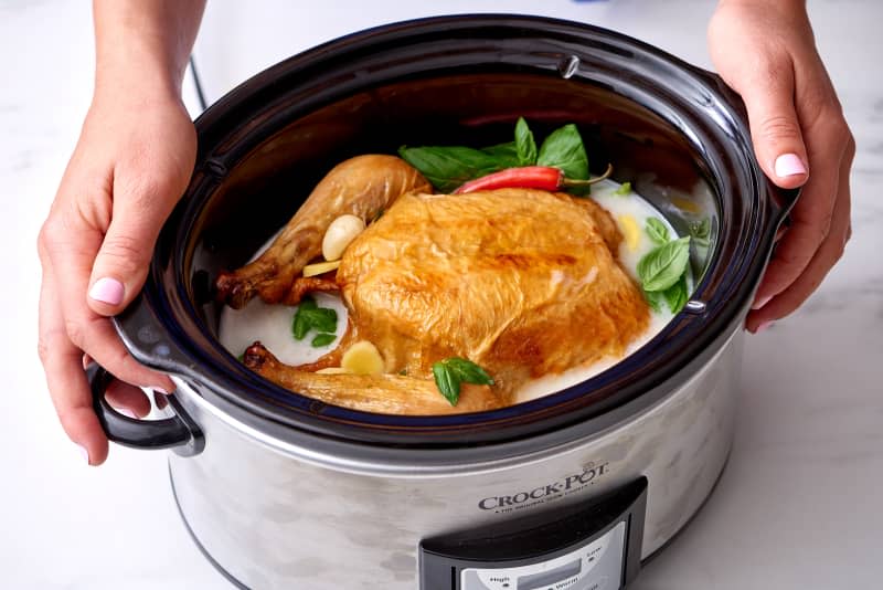 Slow Cooker Whole Chicken in Coconut Milk 