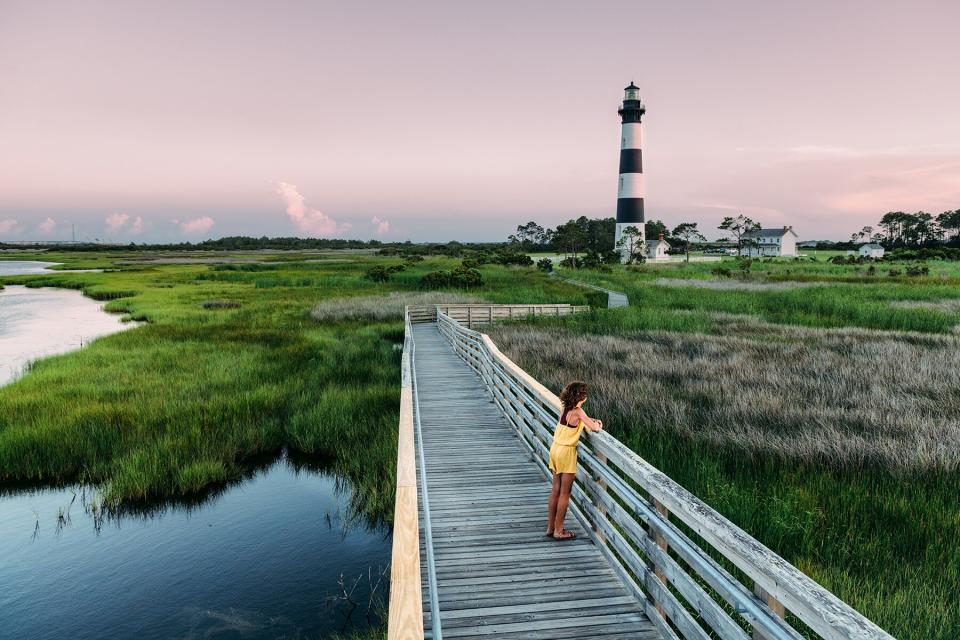 Girl Exploring the Outer Banks