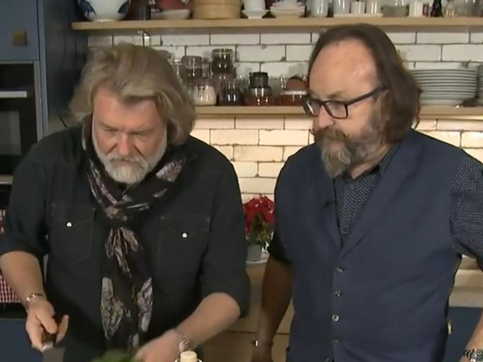 Si King and Dace Myers – also known as the Hairy Bikers – on ‘This Morning’ in 2020 (ITV/Shutterstock)