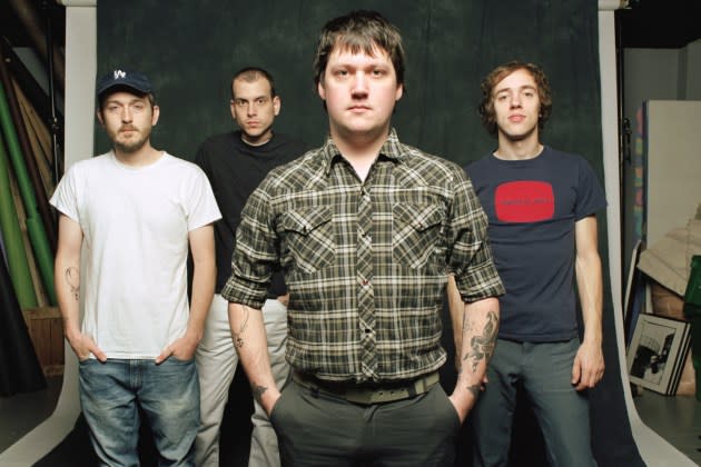 Isaac Brock, shown here with his bandmates in 2004, looks back at that era in the new episode of our 'Rolling Stone Music Now' podcast. - Credit: Chris Lopez/Sony Music Archive/Getty Images