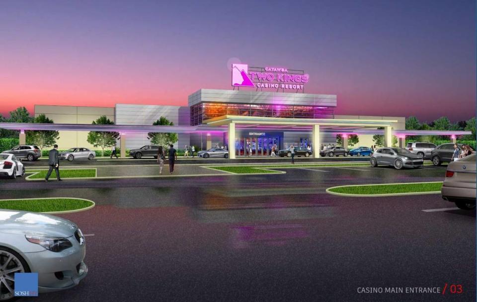 This is the most up-to-date rendering of the Catawba Indian Nation’s planned Two Kings Casino and Resort Introductory Facility in Kings Mountain.