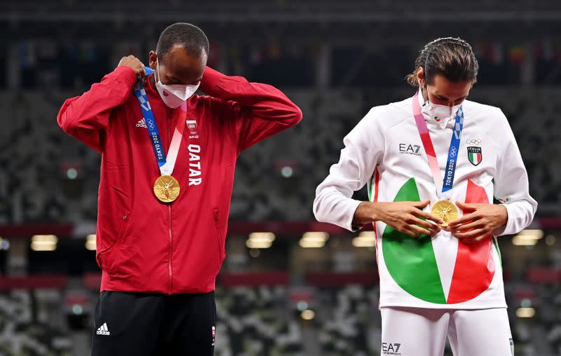 Athletics - Men's High Jump - Medal Ceremony