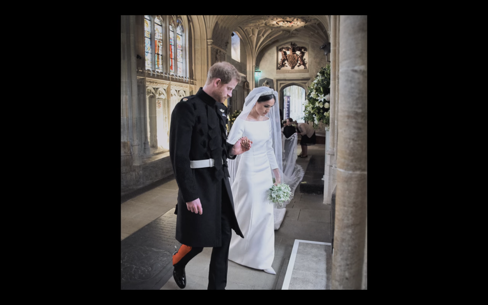 prince harry and meghan markle during their wedding