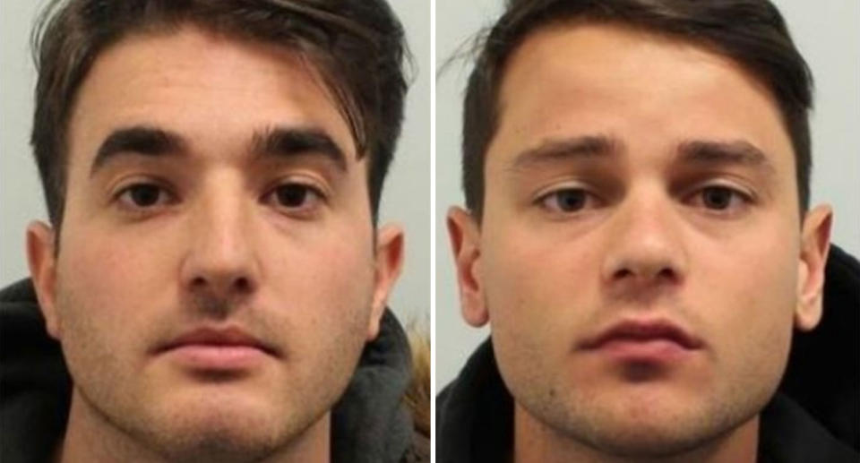 Italian friends Lorenzo Costanzo and Ferdinando Orlando who were jailed for raping a drunk girl in a club.