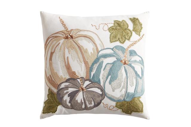 Southern Living Festive Fall Collection Boucle Pumpkins Square Pillow