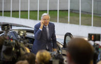 European Union chief Brexit negotiator Michel Barnier arrives for a meeting of EU General Affairs ministers, Article 50, at the European Convention Center in Luxembourg, Tuesday, Oct. 15, 2019. European Union chief Brexit negotiator Michel Barnier is in Luxembourg on Tuesday to brief ministers on the state of play for Brexit. (AP Photo/Virginia Mayo)