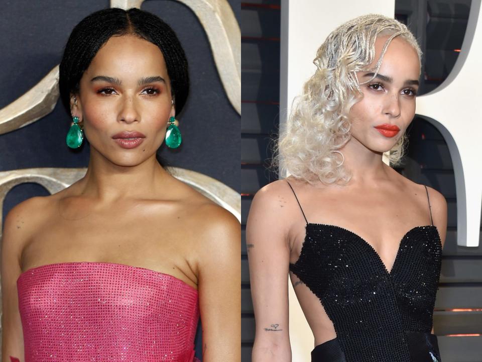 zoe kravitz platinum