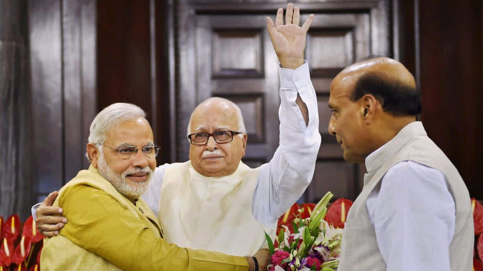 India's next prime minister and BJP co-founder Lal Krishna Advani in New Delhi, India, Tuesday, May 20, 2014. - AP