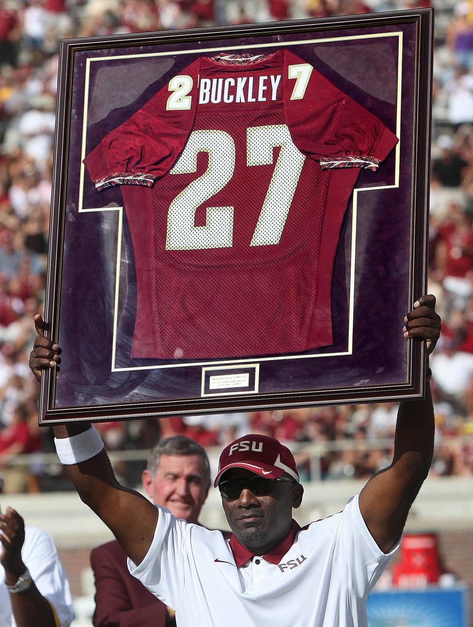 Terrell Buckley's jersey at Florida State was retired during a 2011 halftime ceremony.