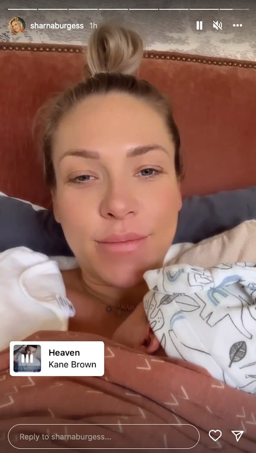 Sharna Burgess Posts First Glimpse at 3-Day-old Baby Zane https://www.instagram.com/stories/sharnaburgess/2872983395645529384/