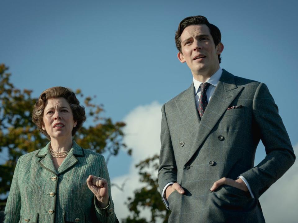 Olivia Colman as Queen Elizabeth II and Josh O’Connor as Prince Charles in ‘The Crown' (Des Willie/Netflix)