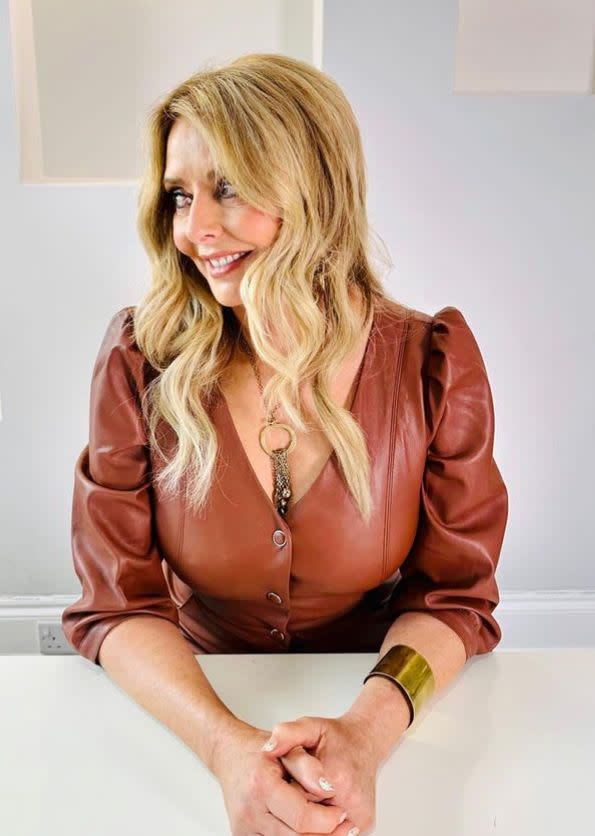 Carol Vorderman Gets Heads Turning As She Wows In Curve Hugging Leather Dress