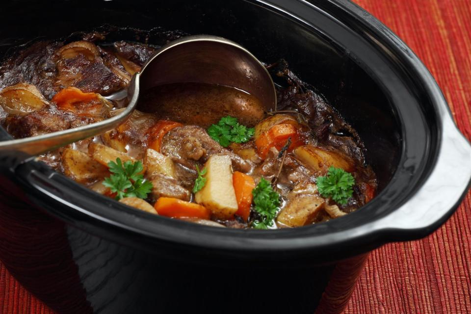 <p>You don’t have to make beef and Guinness stew on St. Patrick’s Day. Instead, make this stew a day in advance or freeze it if you plan to <a href="https://www.thedailymeal.com/healthy-eating/make-your-meals-easier-guide-meal-prepping-slideshow?referrer=yahoo&category=beauty_food&include_utm=1&utm_medium=referral&utm_source=yahoo&utm_campaign=feed" rel="nofollow noopener" target="_blank" data-ylk="slk:meal prep;elm:context_link;itc:0;sec:content-canvas" class="link ">meal prep</a> and eat it throughout the week. This classic Irish dish is slow-cooked to allow the flavors of the beer to soak with the beef..</p> <p><a href="https://www.thedailymeal.com/best-recipes/slow-cooker-beef-guinness-stew?referrer=yahoo&category=beauty_food&include_utm=1&utm_medium=referral&utm_source=yahoo&utm_campaign=feed" rel="nofollow noopener" target="_blank" data-ylk="slk:For the Beef and Guinness Stew recipe, click here.;elm:context_link;itc:0;sec:content-canvas" class="link ">For the Beef and Guinness Stew recipe, click here.</a></p>