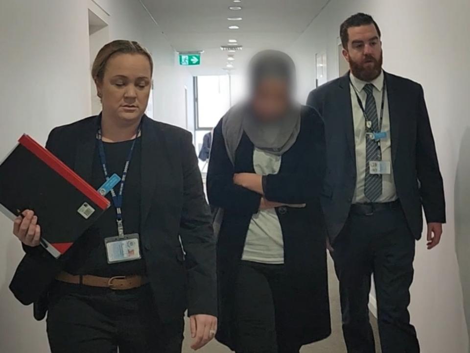 NSW Police shared footage of the moment she was arrested. Picture: NSW Police