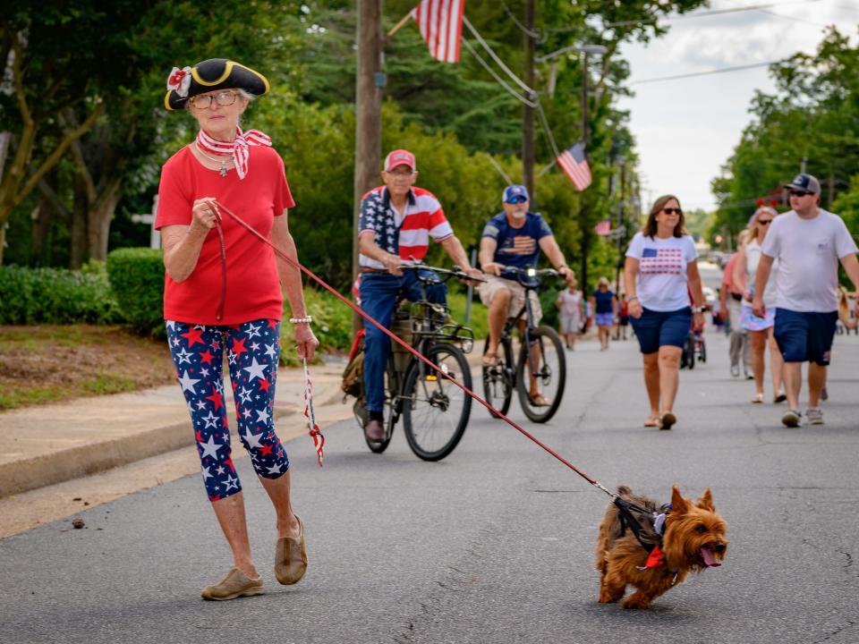 Dogs were also welcome to march in the Accomac Fourth of July parade
