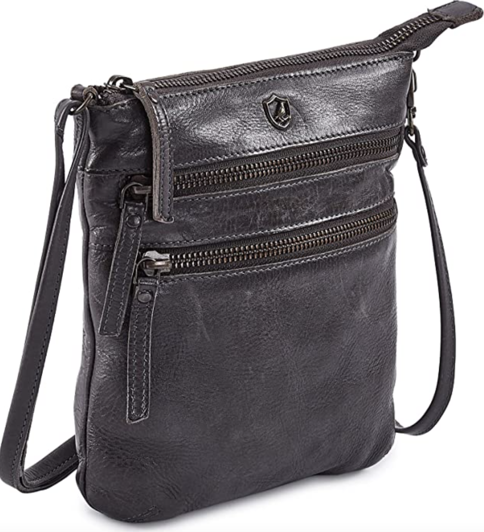 Cochoa Small Triple Zip Real Leather Crossbody (Photo via Amazon)