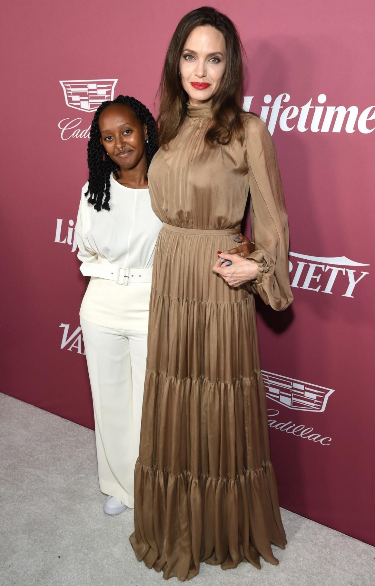 Zahara Jolie-Pitt and Angelina Jolie attend Variety's Power Of Women