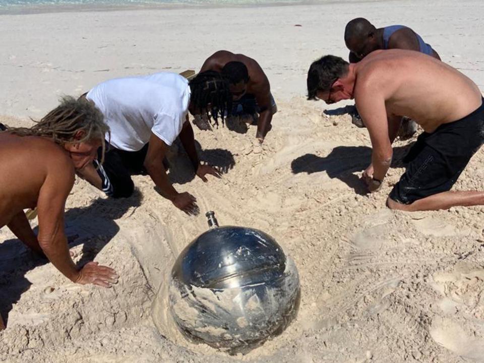 Locals dug the object out of the sandManon Clarke