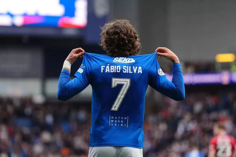 Rangers' Fabio Silva celebrates