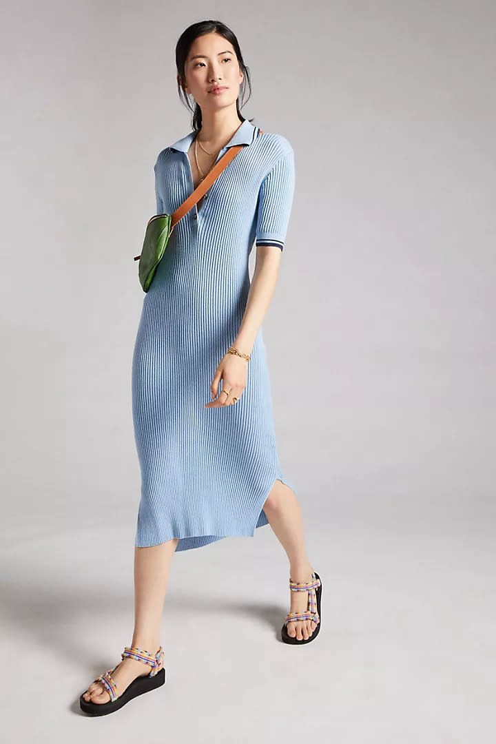 Polo Knit Midi Dress. Image via Anthropologie.