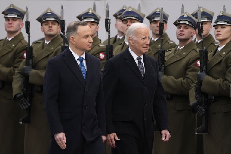 El presidente de EE.UU. Joe Biden y su homólogo polaco Andrej Duda.