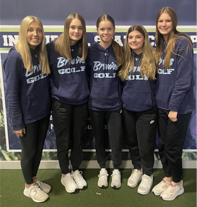 Bartlesville High's female linksters not only played tall in competition but stood tallest over the rest of the Class 6A girls golf realm in the classroom.  The Lady Bruins earned the state academic championship for girls golf.  Team members include Evie Vaclaw, Emilyn Rainbolt, Layne Harmon, Taylor Price and Vivian Symes.
