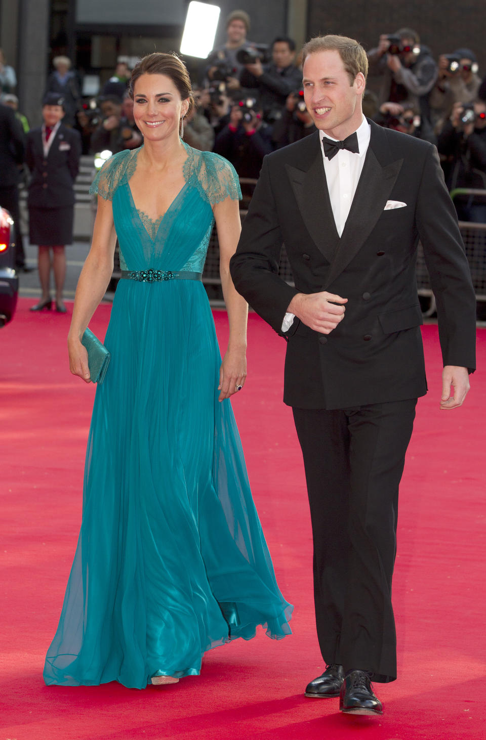 Prince William and Kate, Duchess of Cambridge at the Royal Albert Hall for a British Olympic Team GB gala event in London, Friday, May 11, 2012. (AP Photo/Alastair Grant, Pool)