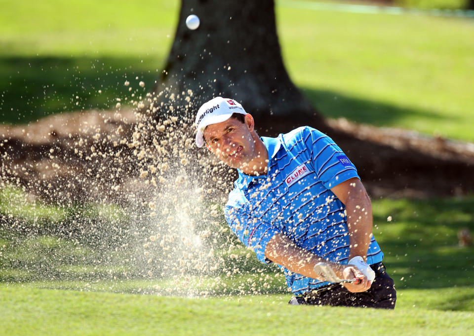 Padraig Harrington of Ireland hits his third shot on the par 5 16th hole during the first round of the FedEx St. Jude Classic at TPC Southwind on June 7, 2012 in Memphis, Tennessee. (Photo by Andy Lyons/Getty Images)