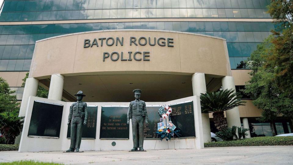 PHOTO: In this Aug. 11, 2021, file photo, the exterior of the Baton Rouge Police Department is seen in Baton Rouge, La. (Jarrad Henderson/USA Today Network, FILE)