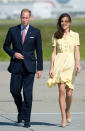 Photo by: (Photo by Samir Hussein/WireImage)<br>Shimmering in subtle hose in Calgary with her new husband, Prince William-<br>