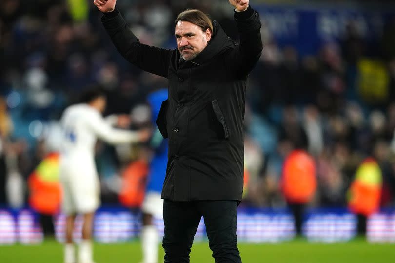 Leeds United manager Daniel Farke salutes the fans after the Sky Bet Championship match at Elland Road, Leeds. Picture date: Wednesday January 24, 2024. PA Photo. See PA story SOCCER Leeds. Photo credit should read: Nick Potts/PA Wire. RESTRICTIONS: EDITORIAL USE ONLY No use with unauthorised audio, video, data, fixture lists, club/league logos or "live" services. Online in-match use limited to 120 images, no video emulation. No use in betting, games or single club/league/player publications. -Credit:Nick Potts/PA Wire