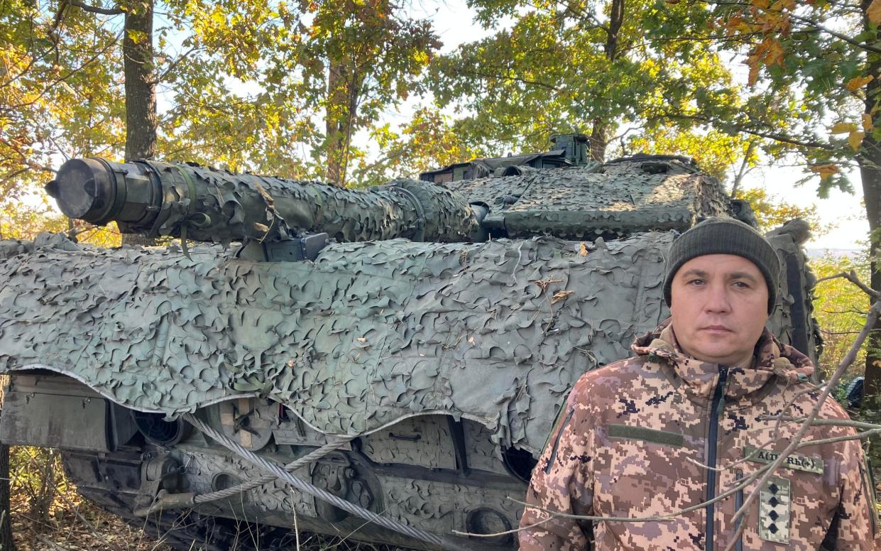 Comdr Vitali and his comrades received their Leopard tanks after attending a Nato training course in Europe