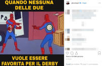 Da un parrucchino a forma di gatto sulla testa del tecnico dell'Inter, all'esultanza di Wanda e Icardi, fino al milanista Matteo Salvini con un cartello in mano in cui la scritta "1° partito in Italia, Grazie" è stata sostituita da "La birra di Praga è la migliore". Tra meme, fotomontaggi e illustrazioni taglienti sul debutto in salita dell'Inter in Champions gli utenti non si sono davvero risparmiati.