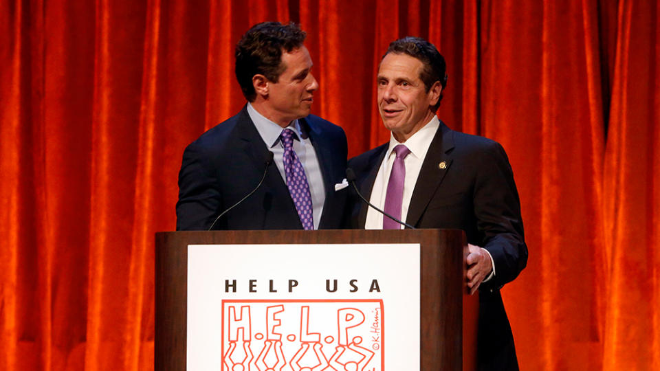Chris Cuomo and his brother, Andrew Cuomo, at the 2015 Help USA Hero Awards Dinner in New York City. - Credit: Invision for HELP USA