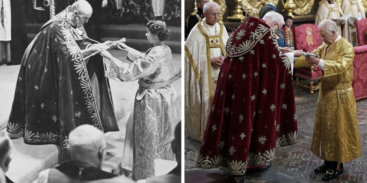 queen elizabeth versus king charles coronation photos