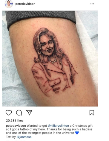 His Hillary Clinton Tattoo