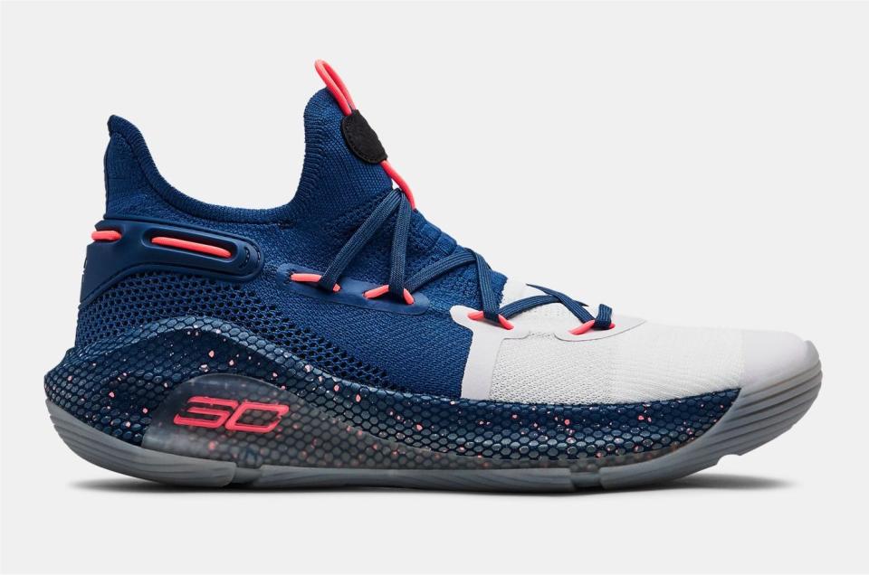 An Under Armor Curry 6 shoe.