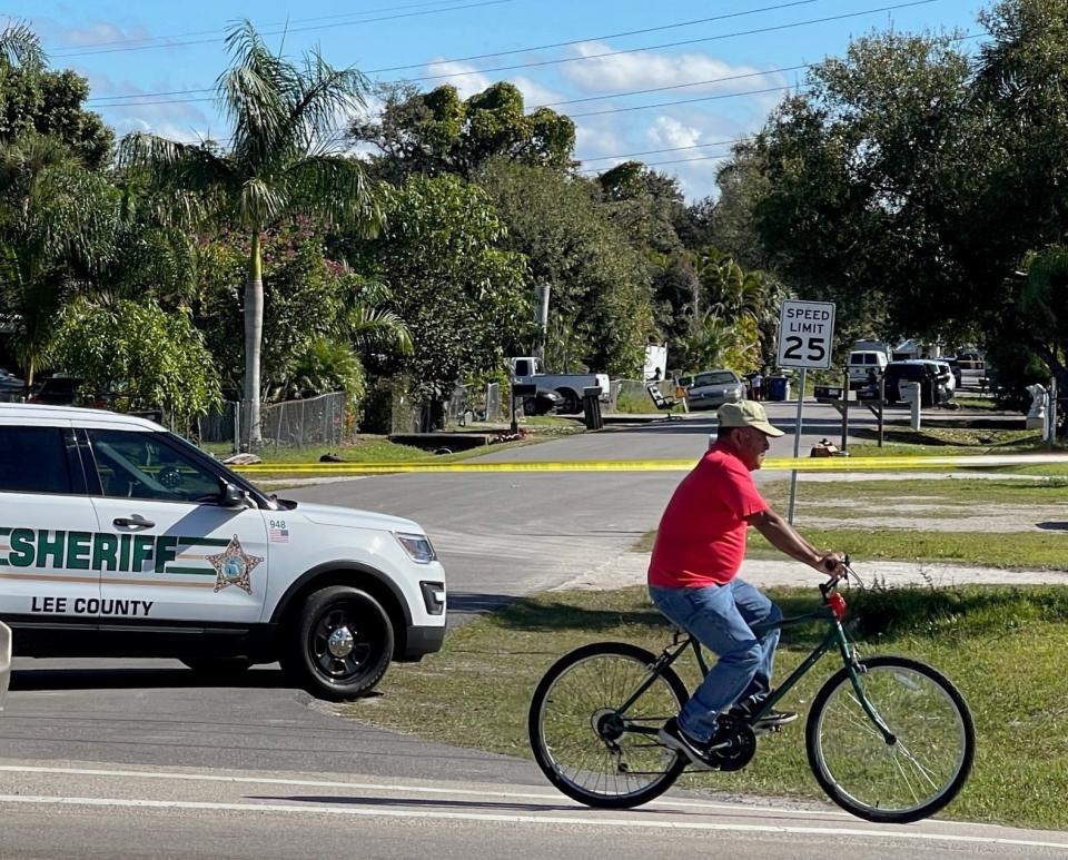 Lee County Sheriff's Office units were investigating a shooting Sunday that left one person dead and two hurt on Mars Street near Ortiz Avenue.