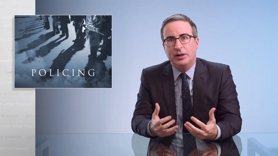 last week tonight john oliver policing