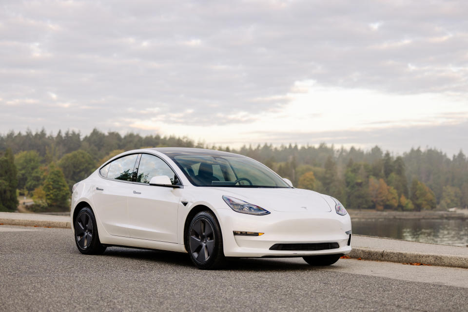 Tesla Model 3 in Vancouver on Turo, listed by the Jonas Brothers (Turo)