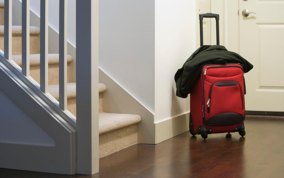 Prepare for a quick exit: leave everything packed at the front door to remove hassle in the morning - Getty